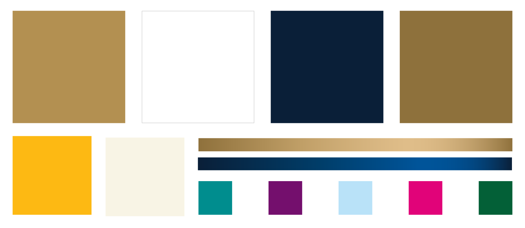 Color swatches for Georgia Tech brand standards