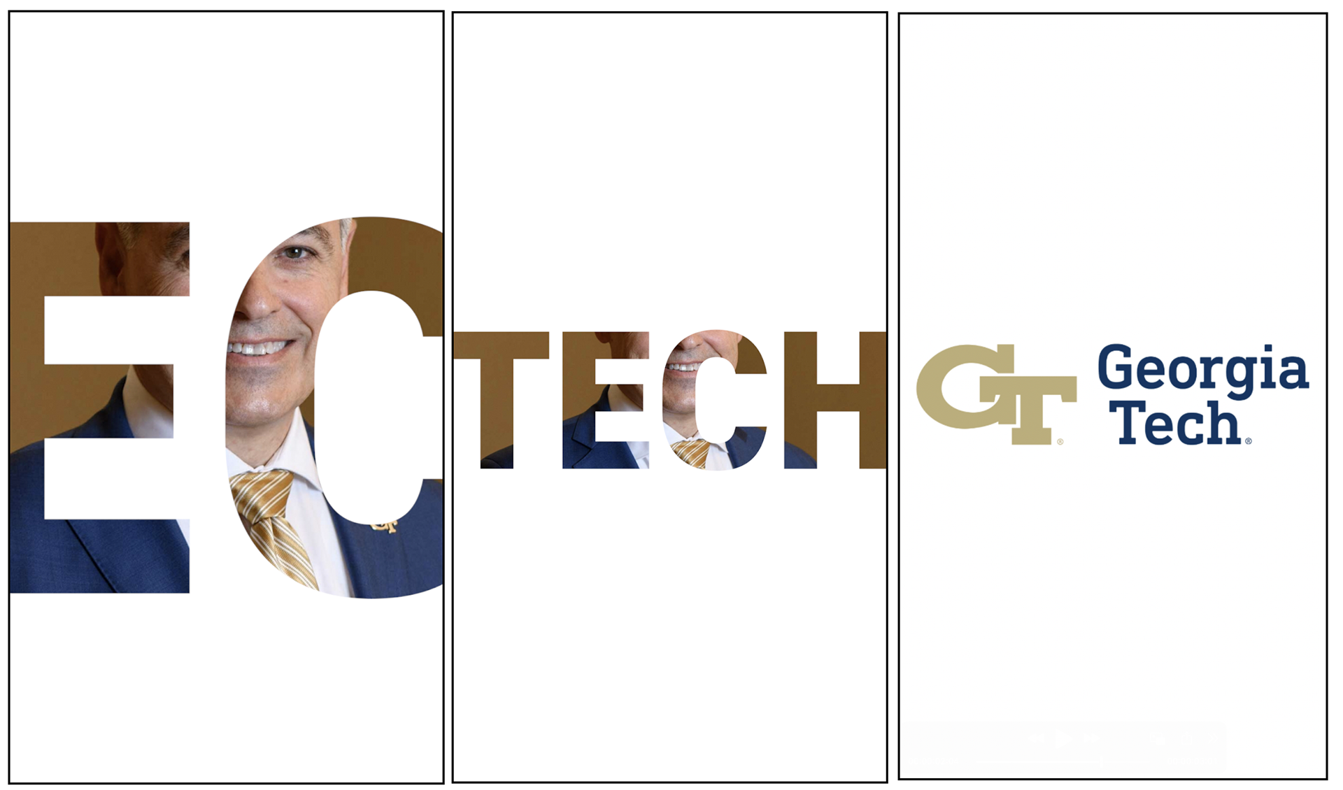 Georgia Tech logo in social media frames.
