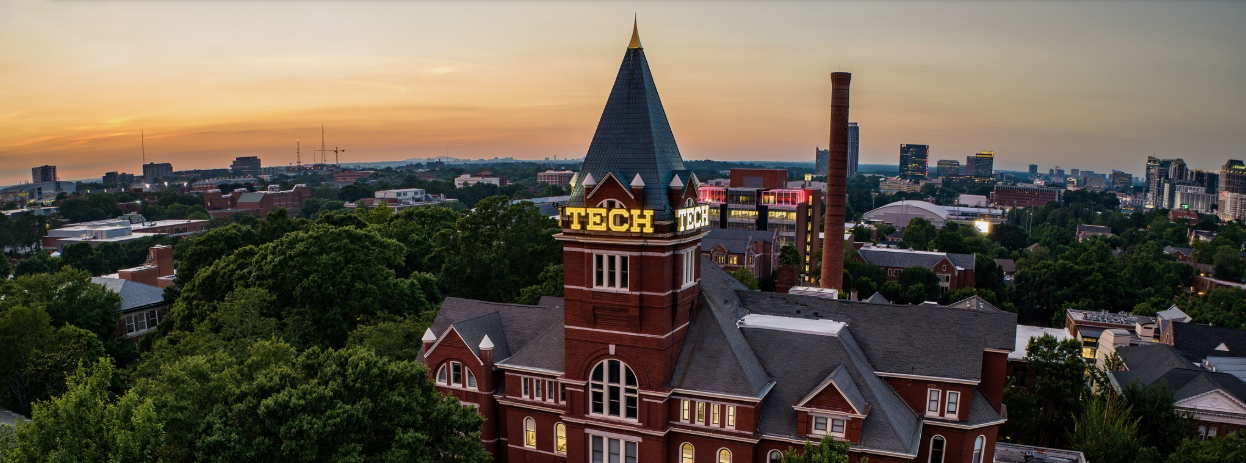 Aerial shot of Tech Tower